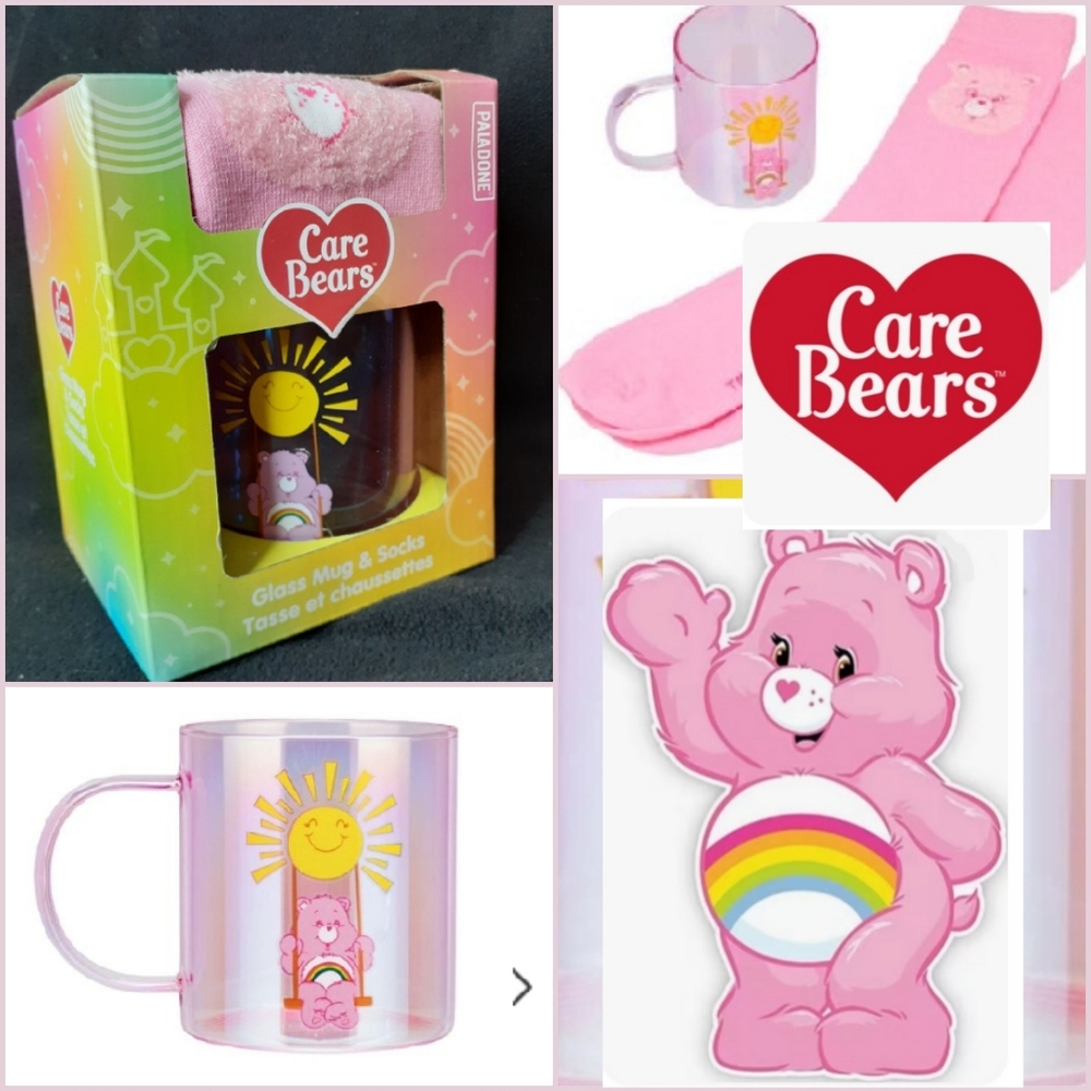 Care Bears Cheer Bear Gift Set Mug/Socks Iridescent Pink Paladone